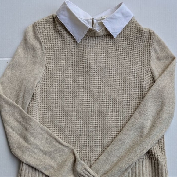 Veronica Beard Wool Cashmere Layered Pullover Sweater - Preppy Old Money - M - Picture 8 of 10